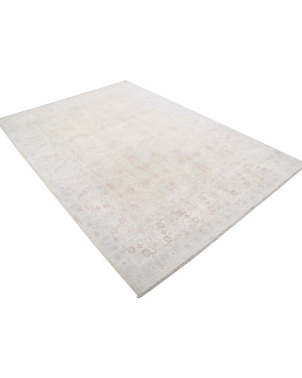 Serenity 6' 0" X 8' 6" Hand Knotted Wool Rug 6' 0" X 8' 6" (183 X 259) / Ivory / Wool