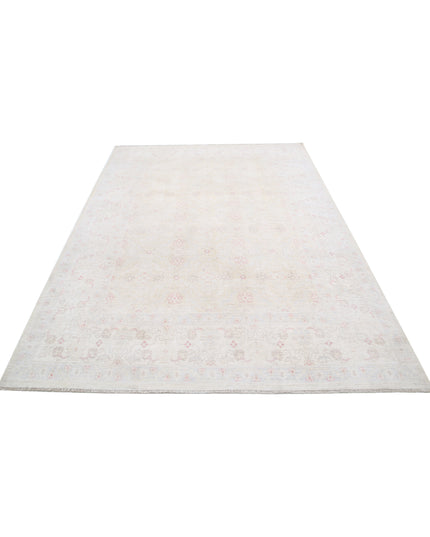 Serenity 6' 0" X 8' 6" Hand Knotted Wool Rug 6' 0" X 8' 6" (183 X 259) / Ivory / Wool