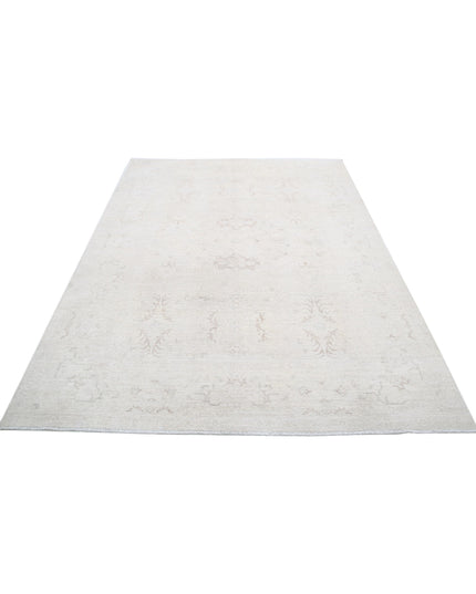 Serenity 6' 0" X 8' 6" Hand Knotted Wool Rug 6' 0" X 8' 6" (183 X 259) / Ivory / Wool