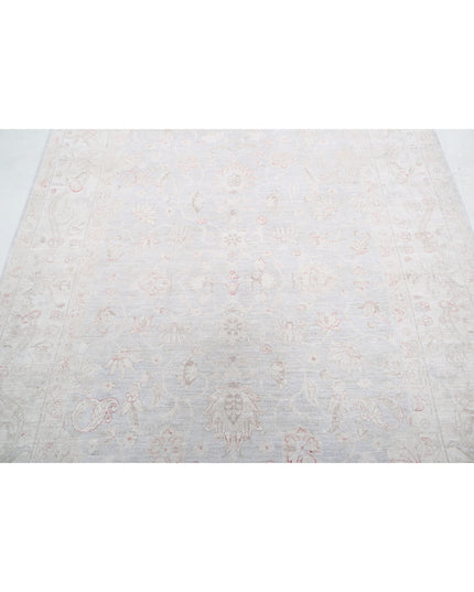 Serenity 6' 0" X 8' 7" Hand Knotted Wool Rug 6' 0" X 8' 7" (183 X 262) / Grey / Wool