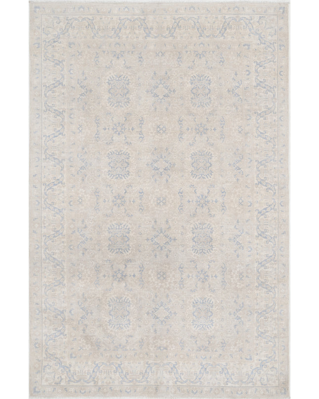Serenity 5' 8" X 8' 9" Hand Knotted Wool Rug 5' 8" X 8' 9" (173 X 267) / Ivory / Wool
