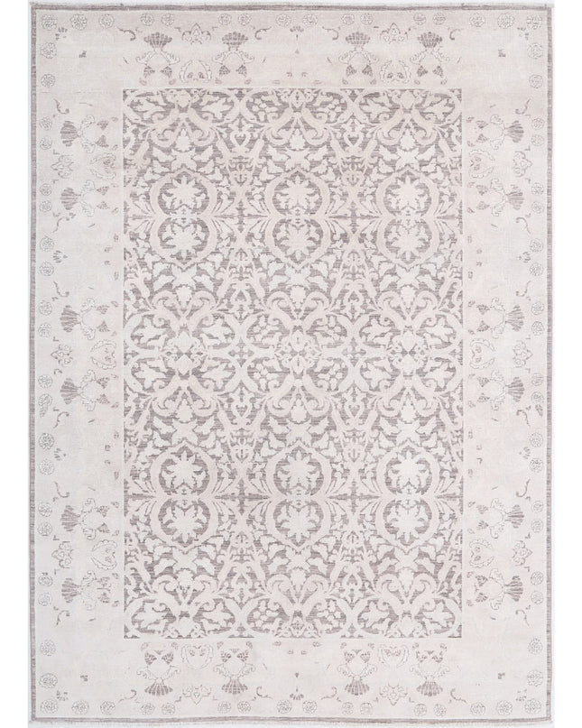 Serenity 6' 1" X 8' 7" Hand Knotted Wool Rug 6' 1" X 8' 7" (185 X 262) / Brown / Wool