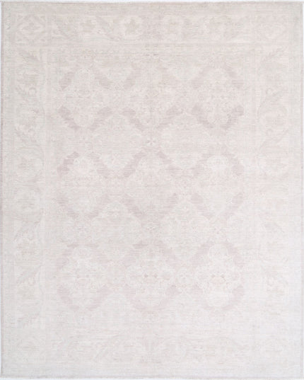 Serenity 8' 1" X 10' 2" Hand Knotted Wool Rug 8' 1" X 10' 2" (246 X 310) / Ivory / Wool