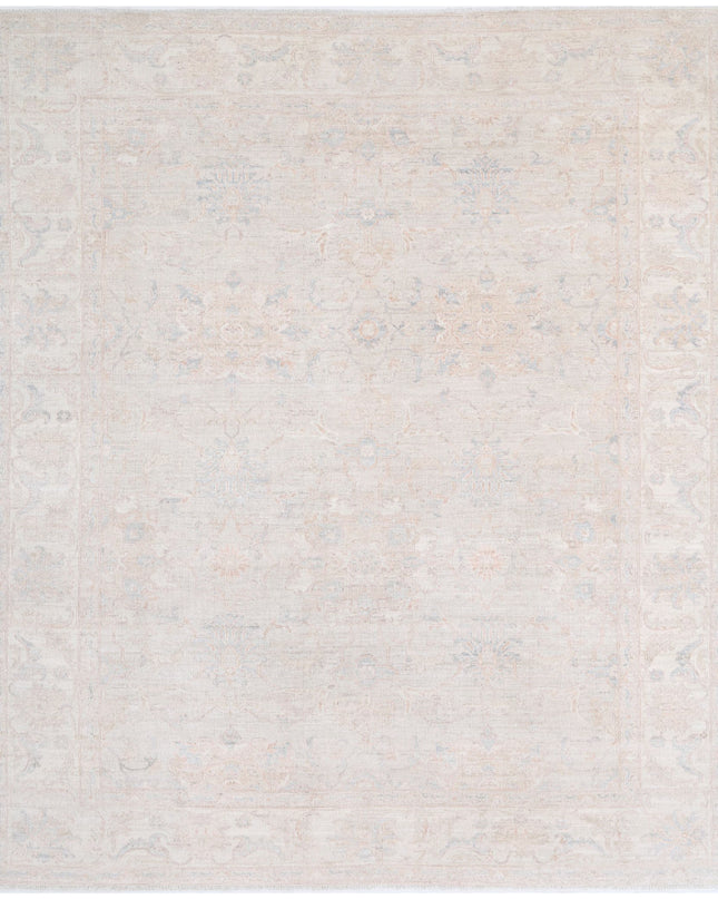 Serenity 8' 1" X 9' 8" Hand Knotted Wool Rug 8' 1" X 9' 8" (246 X 295) / Ivory / Wool