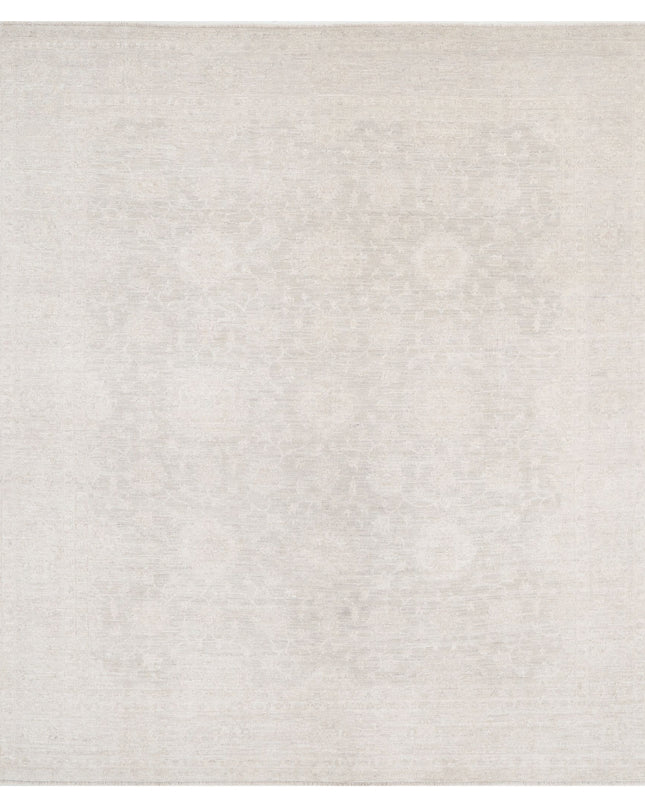 Serenity 7' 11" X 8' 9" Hand Knotted Wool Rug 7' 11" X 8' 9" (241 X 267) / Grey / Wool