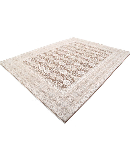Serenity 8' 9" X 11' 6" Hand Knotted Wool Rug 8' 9" X 11' 6" (267 X 351) / Brown / Wool