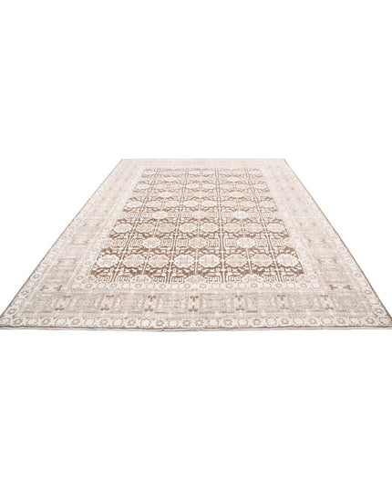 Serenity 8' 9" X 11' 6" Hand Knotted Wool Rug 8' 9" X 11' 6" (267 X 351) / Brown / Wool