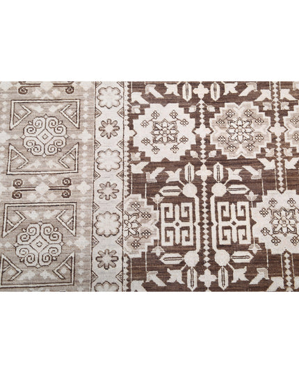 Serenity 8' 9" X 11' 6" Hand Knotted Wool Rug 8' 9" X 11' 6" (267 X 351) / Brown / Wool