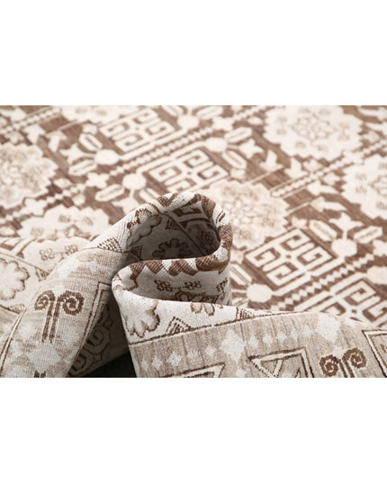 Serenity 8' 9" X 11' 6" Hand Knotted Wool Rug 8' 9" X 11' 6" (267 X 351) / Brown / Wool