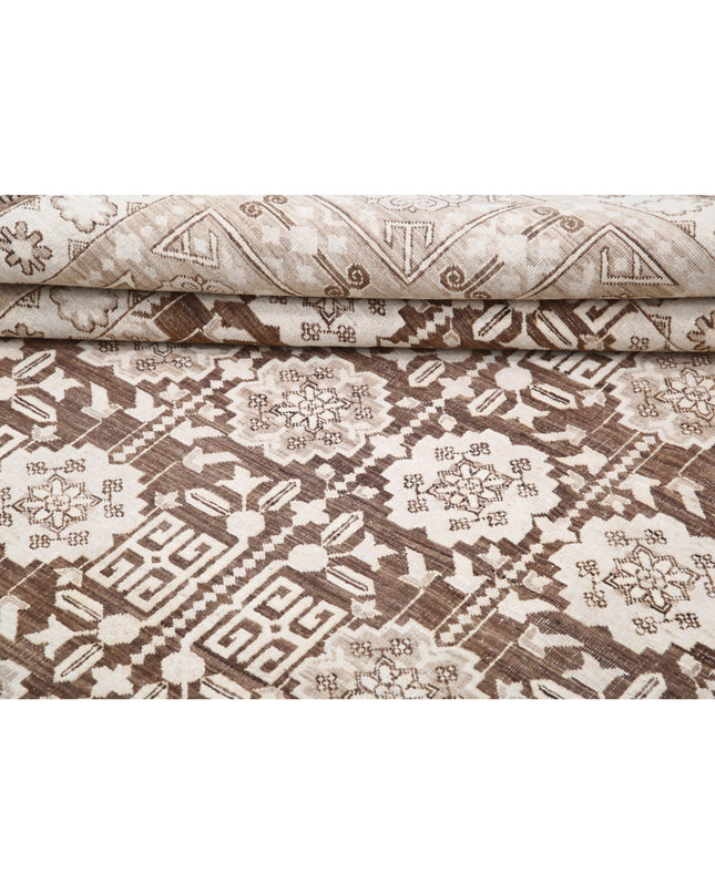 Serenity 8' 9" X 11' 6" Hand Knotted Wool Rug 8' 9" X 11' 6" (267 X 351) / Brown / Wool