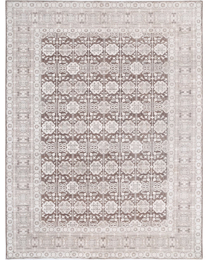 Serenity 8' 9" X 11' 6" Hand Knotted Wool Rug 8' 9" X 11' 6" (267 X 351) / Brown / Wool