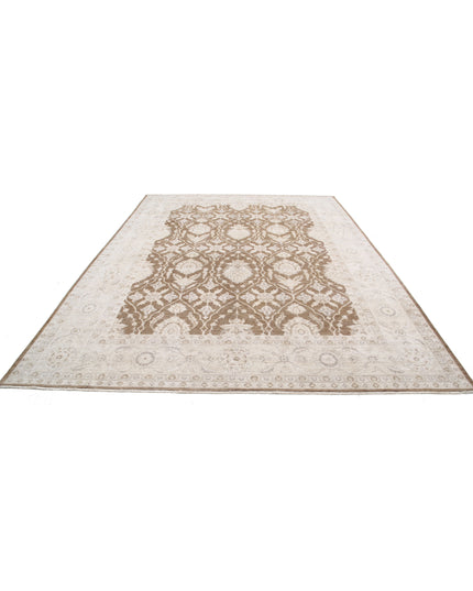 Serenity 8' 9" X 12' 0" Hand Knotted Wool Rug 8' 9" X 12' 0" (267 X 366) / Brown / Wool