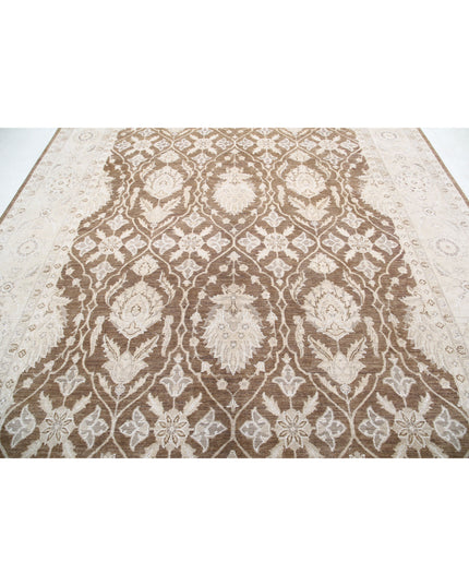 Serenity 8' 9" X 12' 0" Hand Knotted Wool Rug 8' 9" X 12' 0" (267 X 366) / Brown / Wool