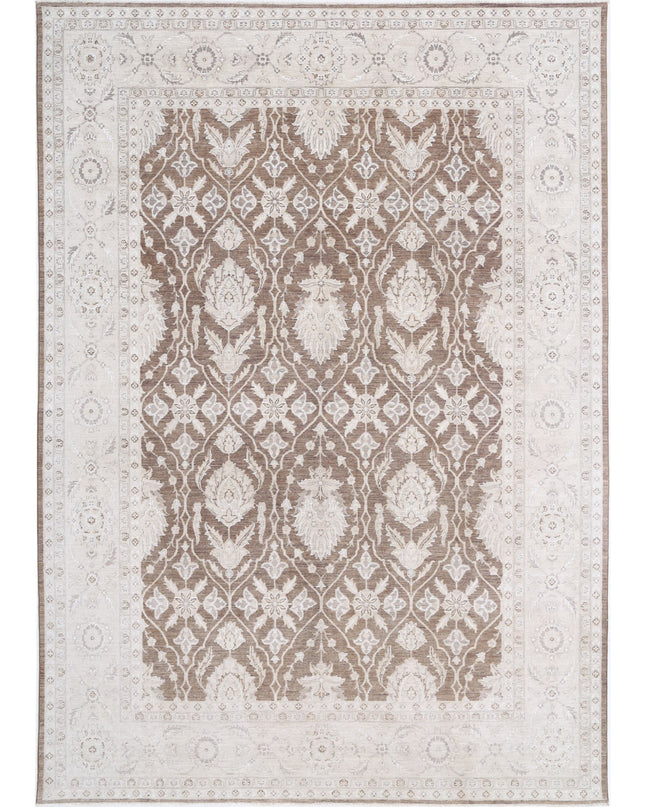 Serenity 8' 9" X 12' 0" Hand Knotted Wool Rug 8' 9" X 12' 0" (267 X 366) / Brown / Wool