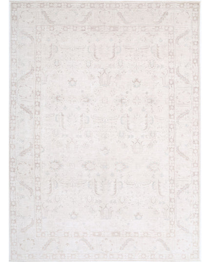 Serenity 8' 7" X 11' 7" Hand Knotted Wool Rug 8' 7" X 11' 7" (262 X 353) / Ivory / Wool