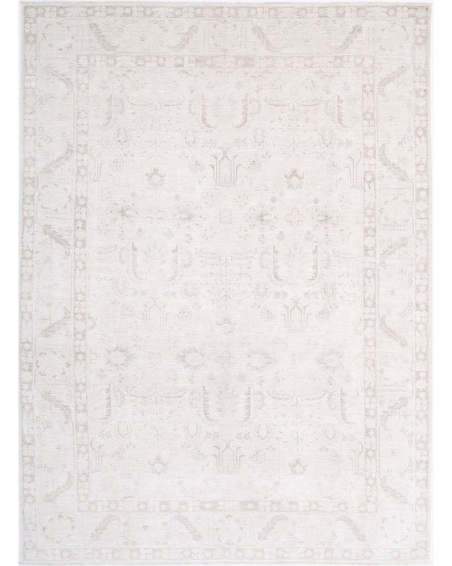 Serenity 8' 7" X 11' 7" Hand Knotted Wool Rug 8' 7" X 11' 7" (262 X 353) / Ivory / Wool