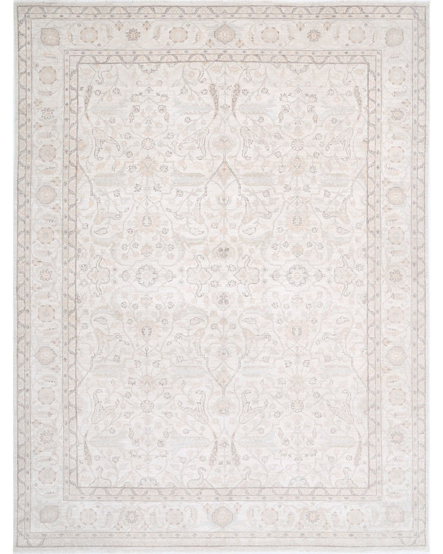 Serenity 9' 1" X 12' 0" Hand Knotted Wool Rug 9' 1" X 12' 0" (277 X 366) / Ivory / Wool