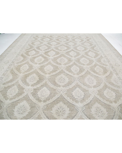 Serenity 11' 11" X 15' 2" Hand Knotted Wool Rug 11' 11" X 15' 2" (363 X 462) / Taupe / Wool