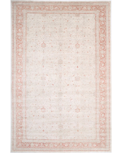Serenity 13' 2" X 19' 7" Hand Knotted Wool Rug 13' 2" X 19' 7" (401 X 597) / Ivory / Wool