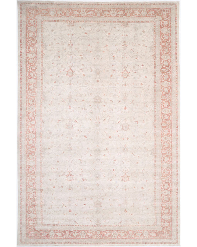 Serenity 13' 2" X 19' 7" Hand Knotted Wool Rug 13' 2" X 19' 7" (401 X 597) / Ivory / Wool