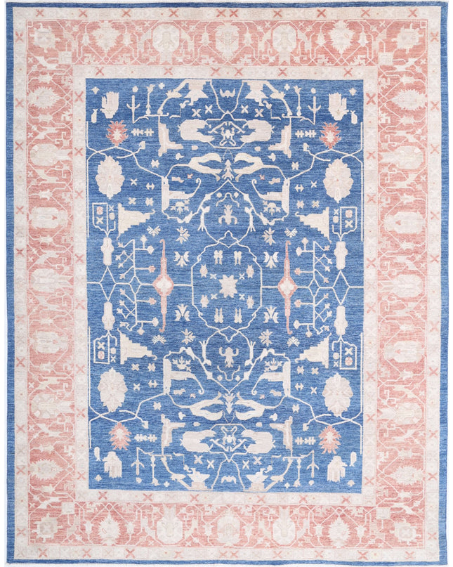 Serenity 8' 0" X 10' 3" Hand Knotted Wool Rug 8' 0" X 10' 3" (244 X 312) / Blue / Wool