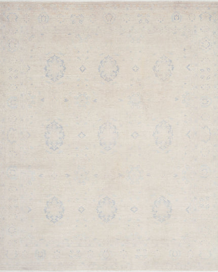 Serenity 8' 1" X 9' 8" Hand Knotted Wool Rug 8' 1" X 9' 8" (246 X 295) / Ivory / Wool