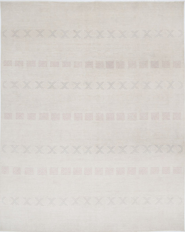 Serenity 7' 11" X 10' 1" Hand Knotted Wool Rug 7' 11" X 10' 1" (241 X 307) / Ivory / Wool