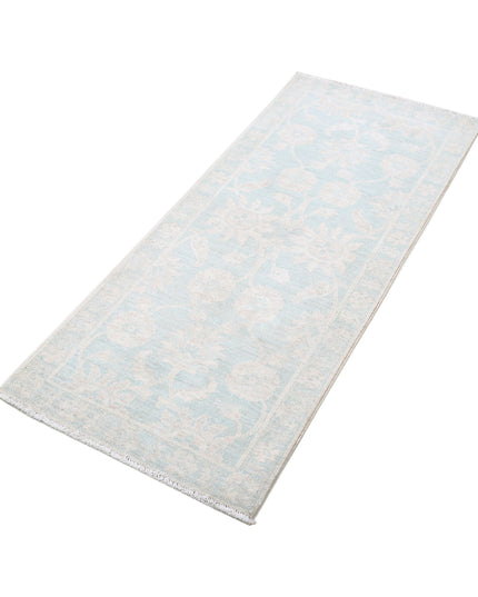 Serenity 2' 0" X 4' 8" Hand Knotted Wool Rug 2' 0" X 4' 8" (61 X 142) / Blue / Wool