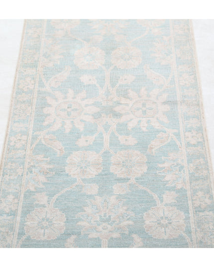 Serenity 2' 0" X 4' 8" Hand Knotted Wool Rug 2' 0" X 4' 8" (61 X 142) / Blue / Wool