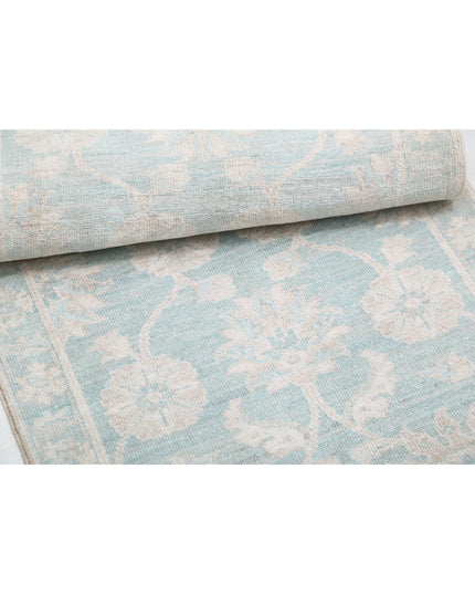 Serenity 2' 0" X 4' 8" Hand Knotted Wool Rug 2' 0" X 4' 8" (61 X 142) / Blue / Wool