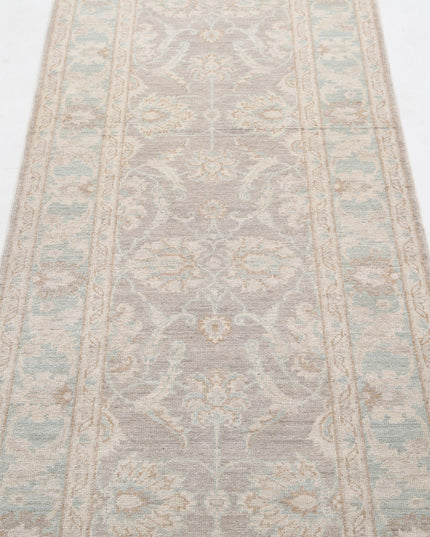 Serenity 2' 6" X 12' 0" Hand Knotted Wool Rug 2' 6" X 12' 0" (76 X 366) / Brown / Wool
