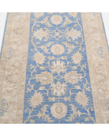 Serenity 2' 5" X 6' 4" Hand Knotted Wool Rug 2' 5" X 6' 4" (74 X 193) / Blue / Wool