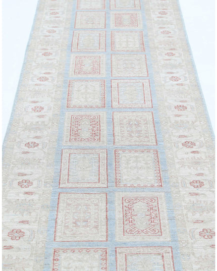 Serenity 2' 8" X 9' 8" Hand Knotted Wool Rug 2' 8" X 9' 8" (81 X 295) / Blue / Wool