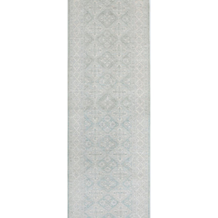 Serenity 2' 7" X 8' 1" Hand Knotted Wool Rug 2' 7" X 8' 1" (79 X 246) / Green / Wool
