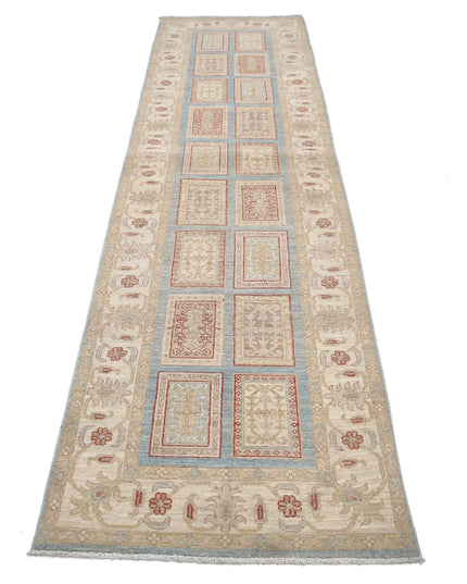 Serenity 2' 8" X 10' 2" Hand Knotted Wool Rug 2' 8" X 10' 2" (81 X 310) / Blue / Wool