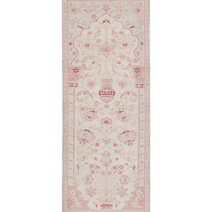 Serenity 2' 7" X 7' 9" Hand Knotted Wool Rug 2' 7" X 7' 9" (79 X 236) / Ivory / Wool