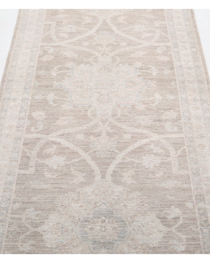 Serenity 2' 8" X 8' 5" Hand Knotted Wool Rug 2' 8" X 8' 5" (81 X 257) / Brown / Wool