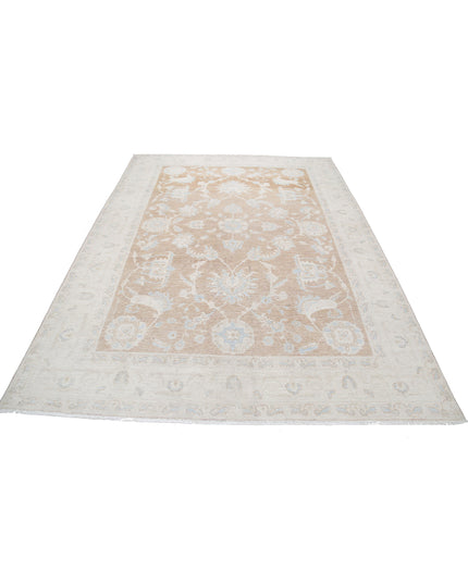 Serenity 6' 5" X 8' 10" Hand Knotted Wool Rug 6' 5" X 8' 10" (196 X 269) / Brown / Wool
