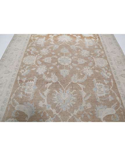 Serenity 6' 5" X 8' 10" Hand Knotted Wool Rug 6' 5" X 8' 10" (196 X 269) / Brown / Wool