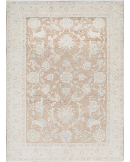 Serenity 6' 5" X 8' 10" Hand Knotted Wool Rug 6' 5" X 8' 10" (196 X 269) / Brown / Wool