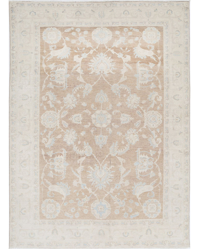 Serenity 6' 5" X 8' 10" Hand Knotted Wool Rug 6' 5" X 8' 10" (196 X 269) / Brown / Wool