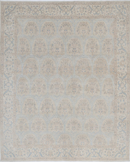 Serenity 7' 7" X 9' 5" Hand Knotted Wool Rug 7' 7" X 9' 5" (231 X 287) / Blue / Wool