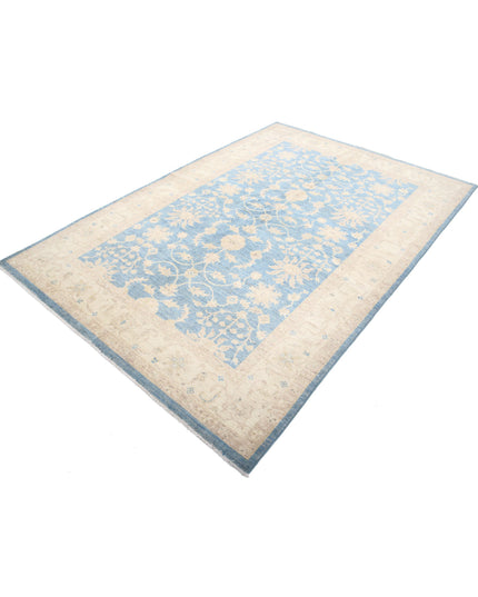 Serenity 5' 7" X 7' 11" Hand Knotted Wool Rug 5' 7" X 7' 11" (170 X 241) / Blue / Wool
