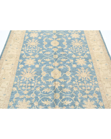 Serenity 5' 7" X 7' 11" Hand Knotted Wool Rug 5' 7" X 7' 11" (170 X 241) / Blue / Wool