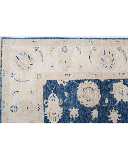 Serenity 5' 5" X 7' 6" Hand Knotted Wool Rug 5' 5" X 7' 6" (165 X 229) / Blue / Wool
