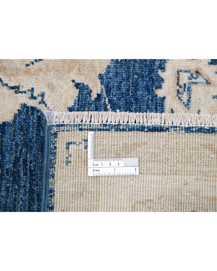 Serenity 5' 5" X 7' 6" Hand Knotted Wool Rug 5' 5" X 7' 6" (165 X 229) / Blue / Wool