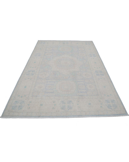 Serenity 6' 0" X 8' 6" Hand Knotted Wool Rug 6' 0" X 8' 6" (183 X 259) / Blue / Wool