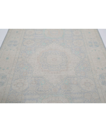 Serenity 6' 0" X 8' 6" Hand Knotted Wool Rug 6' 0" X 8' 6" (183 X 259) / Blue / Wool