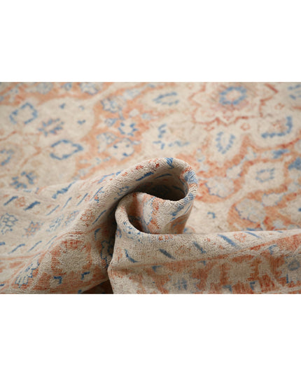 Serenity 9' 1" X 12' 4" Hand Knotted Wool Rug 9' 1" X 12' 4" (277 X 376) / Rust / Wool