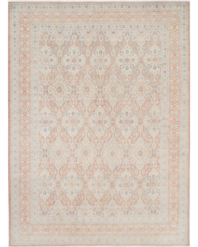 Serenity 9' 1" X 12' 4" Hand Knotted Wool Rug 9' 1" X 12' 4" (277 X 376) / Rust / Wool